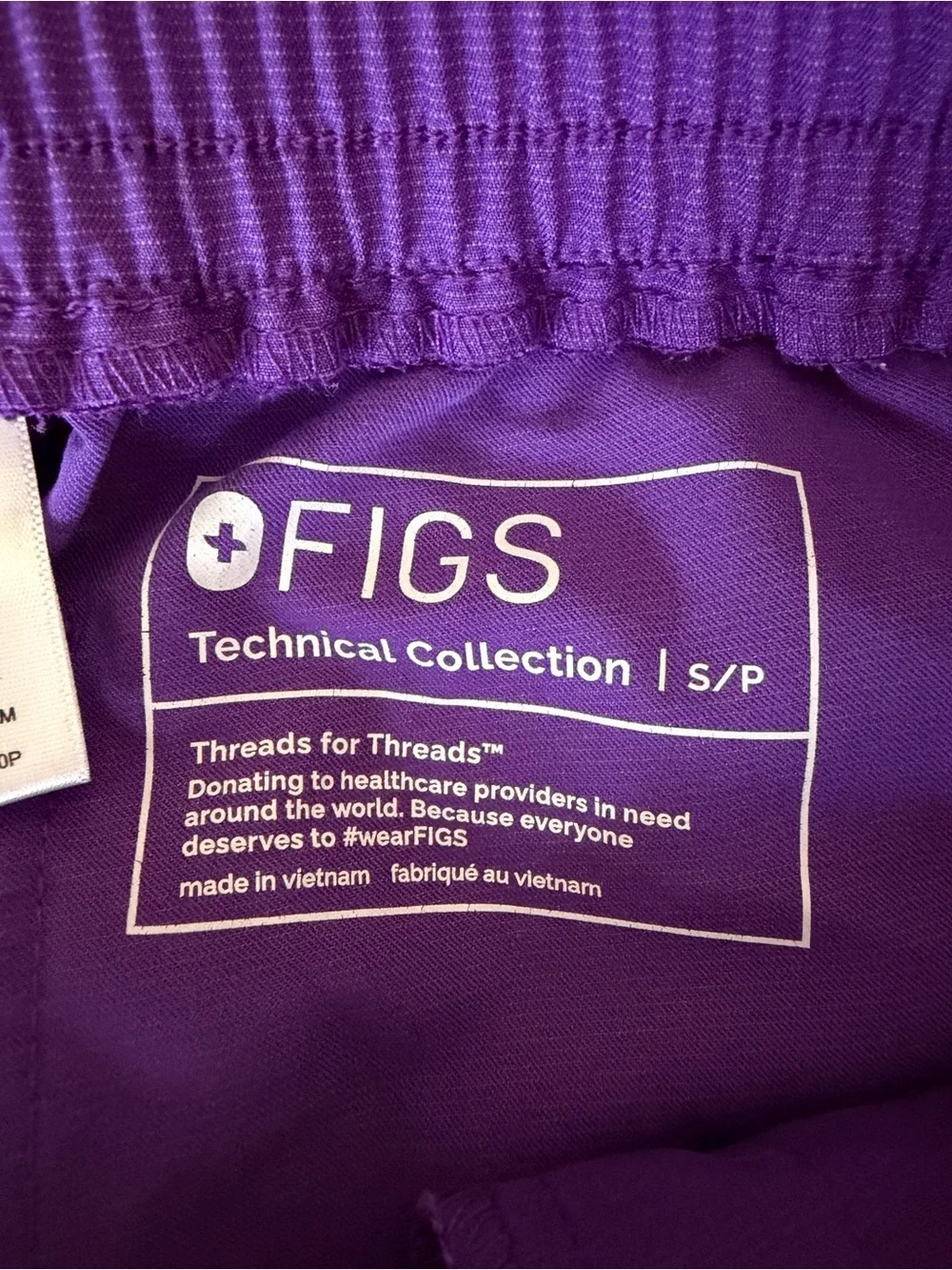 Figs Slim Leg Ultra Violet Purple Yola Scrub Pants Size S/P PO 1651 - Picture 7 of 12